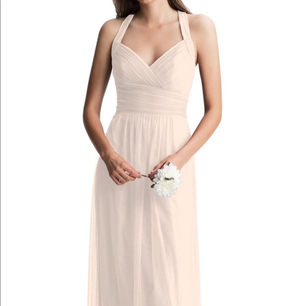 Levkoff bridesmaids dress. Shell Pink size 6